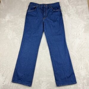 Vintage Sedgefield Jeans Mens 34x32 Blue Straight Leg Made USA (Actual 33x30.75)